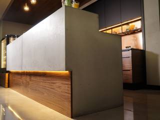 Blat kuchenny, bar oraz płytki 3d w salonie Mercedes Benz, Artis Visio Artis Visio Modern style kitchen Concrete