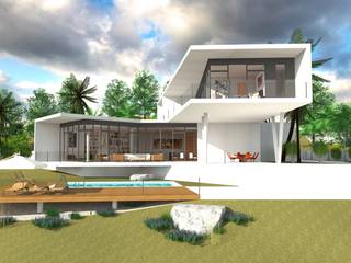 CASA ZUÑIGA, GILMARQUEZ ARQUITECTOS GILMARQUEZ ARQUITECTOS 모던스타일 주택 콘크리트