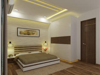 Residence at Mumbai, A Design Studio A Design Studio Camera da letto moderna