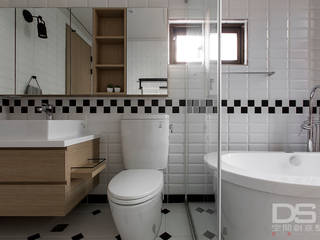 頭份 藍調漫遊, DS亦沐空間創意整合 DS亦沐空間創意整合 Scandinavian style bathrooms Tiles