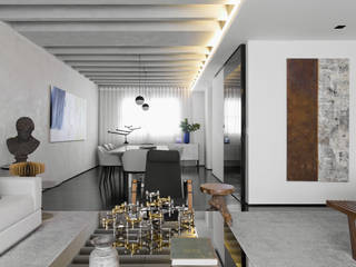 Itaim Apartment, DIEGO REVOLLO ARQUITETURA S/S LTDA. DIEGO REVOLLO ARQUITETURA S/S LTDA. Salones modernos