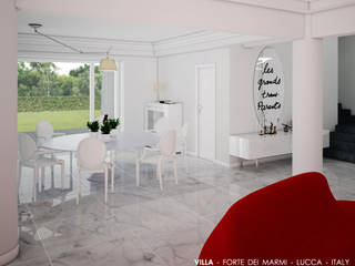 Villa Toscana, ARCHITETTURE & DESIGN ARCHITETTURE & DESIGN Sala da pranzo moderna