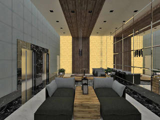 Projeto Hall De Entrada, Studio Diego Duracenski Interiores Studio Diego Duracenski Interiores Hành lang, sảnh & cầu thang phong cách hiện đại Than củi Multicolored