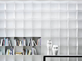 Iron-ic modular metal bookcase, Ronda Design Ronda Design Ruang Keluarga Gaya Industrial