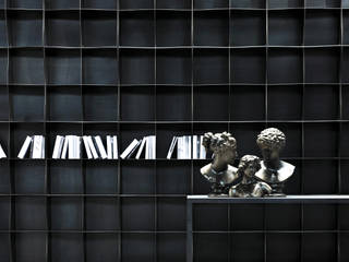 Iron-ic modular metal bookcase, Ronda Design Ronda Design Industrialny salon