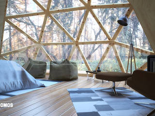 domo glamping 38m2, smart domos smart domos Modern Bedroom