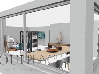 casa de praia, soulplace soulplace Mediterranean style living room