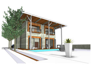 Weekend Villa, Obelisk Engineering & Contracting WLL. Obelisk Engineering & Contracting WLL. Minimalist houses