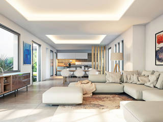 New Build Javea - Villa Tara, Blue Square Real Estate Blue Square Real Estate Salas de estilo mediterraneo Cerámico