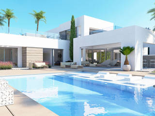 Villa Chloe - New Build Moraira , Blue Square Real Estate Blue Square Real Estate Casas de estilo mediterráneo Cerámico