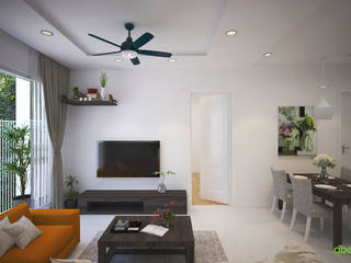 Apartment interior design, Công ty TNHH Thiết kế và Ứng dụng QBEST Công ty TNHH Thiết kế và Ứng dụng QBEST Salon moderne