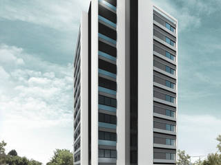 EDIFICIO AGUILA IV, Proa Arquitectura Proa Arquitectura Dormitorios de estilo moderno Ladrillos