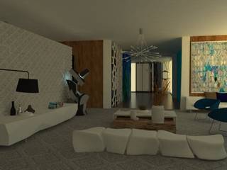 casa punta de mita , M Ballesteros Interiorismo M Ballesteros Interiorismo Minimalist living room Wood-Plastic Composite