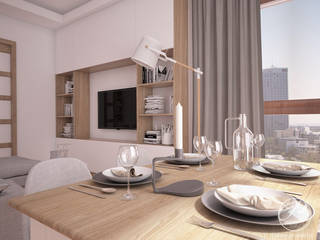 Apartamenty Marymont, Progetti Architektura Progetti Architektura 모던스타일 다이닝 룸