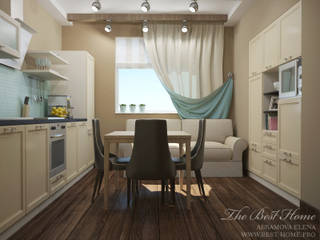 Дизайн интерьера квартиры в ЖК Янила Кантри, Best Home Best Home Nhà bếp phong cách kinh điển Turquoise