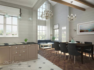 Дизайн загородного коттеджа в поселке Большая Медведица, Best Home Best Home Living room Grey