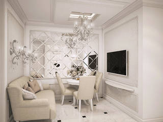Светлая классика в Пушкине , Best Home Best Home Phòng khách phong cách kinh điển White