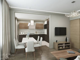 Дизайн интерьера квартиры на ул.Композиторов, Best Home Best Home Eclectic style kitchen Grey