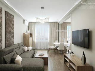 Дизайн интерьера квартиры на ул.Композиторов, Best Home Best Home Eclectic style living room Grey