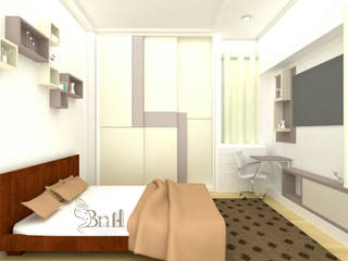 Residential-3BHK-2400sft, BNH DESIGNERS BNH DESIGNERS Moderne slaapkamers