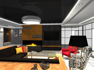 Dom jednorodzinny, CREATIVE DESIQN CREATIVE DESIQN Modern living room