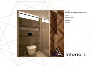 Remodelación de Baño Principal, A3 Interiors A3 Interiors