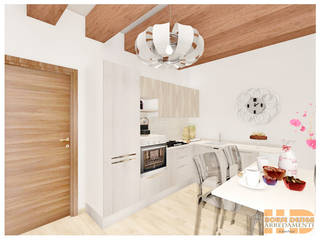 Progetto Bilocale con travi a vista, House Design Arredamenti House Design Arredamenti Dapur built in