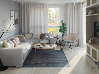 Gdynia | 90, Mohav Design Mohav Design Scandinavian style living room Wood Wood effect