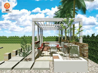 LOUNGE EXTERIOR CASA 13, Ciudad Jardin Cali - Colombia, ION arquitectura SAS ION arquitectura SAS สระว่ายน้ำ