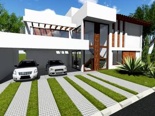 Residência Itumbiara, Guilherme Elias Arquiteto Guilherme Elias Arquiteto Modern houses Wood effect