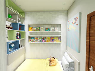 Decoração e interiores de Quarto infantil, Gabriela Pacheco | Arquitetura+Design+Paisagismo Gabriela Pacheco | Arquitetura+Design+Paisagismo Modern nursery/kids room MDF