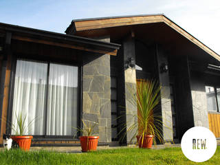 CASA WT, REW. Arquitectura & Diseño REW. Arquitectura & Diseño Rustic style house Stone Wood effect