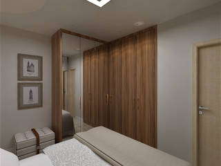 Interiores DM - SUITE DO CASAL, FS+Arquitetos FS+Arquitetos ห้องนอน แผ่น MDF