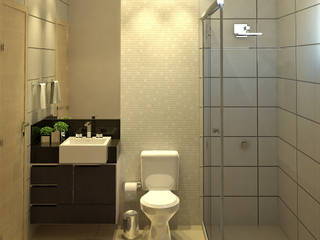 Interiores DM - SUITE DO CASAL, FS+Arquitetos FS+Arquitetos Modern bathroom MDF