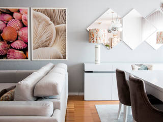 Design de interiores em apartamento de sonho , Grupo HC Grupo HC Salas de estilo moderno