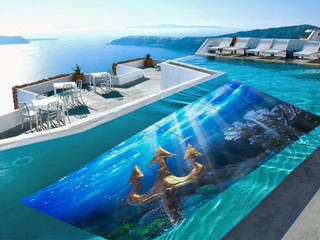 Fondos de piscinas y paredes con murales de cerámica en placas 30x40, Fotoceramic Fotoceramic Mediterrane Pools