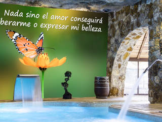 Fondos de piscinas y paredes con murales de cerámica en placas 30x40, Fotoceramic Fotoceramic Binnentuin