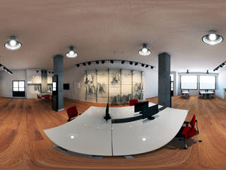 IMAGENES 3D DISEÑO SHOWROOM TEXTIL EN A CORUÑA, DISEÑO&ARQUITECTURA DISEÑO&ARQUITECTURA مكتب عمل أو دراسة