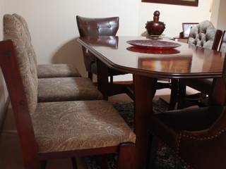 Reupholstery of Dining Chairs, Buhle Bendalo Designs Buhle Bendalo Designs Landelijke eetkamers