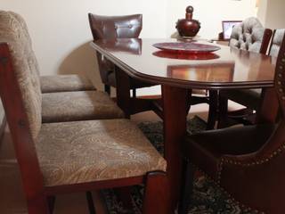 Reupholstery of Dining Chairs, Buhle Bendalo Designs Buhle Bendalo Designs Landelijke eetkamers