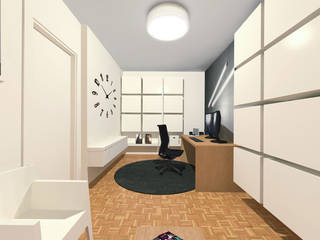restyling camera studio di un creativo, Flavia Benigni Architetto Flavia Benigni Architetto Modern living room