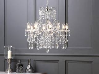 Annalee Bathroom Chandelier 8 LED Lights, Chrome Litecraft Phòng tắm phong cách hiện đại Litecraft,lighting,bathroom,bathroom lighting,ip44 rated,bathroom chandelier,led lighting,crystal fitting,ceiling pendant,chandelier,home lighting,Lighting