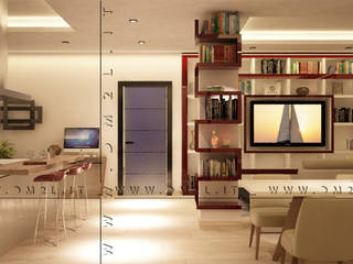 Openspace ristrutturare contemporaneo, DM2L DM2L Modern living room