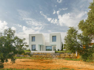 Habitações unifamiliares modernas na natureza, Corpo Atelier Corpo Atelier Casas modernas Blanco