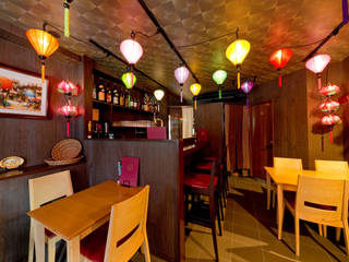 こだわりのカフェ, 有限会社ミオ・デザイン 有限会社ミオ・デザイン 和風スタイルの 壁＆フローリングデザイン