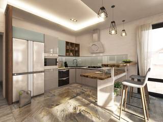 Дизайн интерьера коттеджа в Энгельсе (300 кв.м), ДизайнМастер ДизайнМастер Eclectic style kitchen