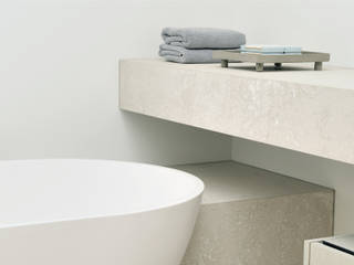 PENTHOUSE AMSTERDAM, J.PHINE J.PHINE Minimalist style bathroom Sandstone Bathtubs & showers