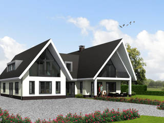 Landelijk moderne woning Hendrik-Ido-Ambacht, Brand I BBA Architecten Brand I BBA Architecten บ้านและที่อยู่อาศัย