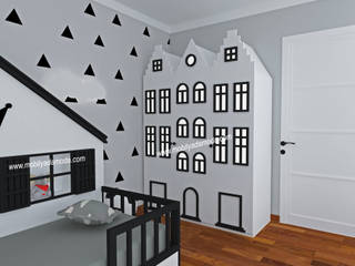 Montessori Çocuk Odası Siyah Beyaz, Arel'in Odası , MOBİLYADA MODA MOBİLYADA MODA ห้องนอนเด็กชาย ไม้ Wood effect