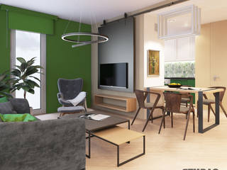 KRAKÓW REDUTA, MIKOŁAJSKAstudio MIKOŁAJSKAstudio Modern Living Room